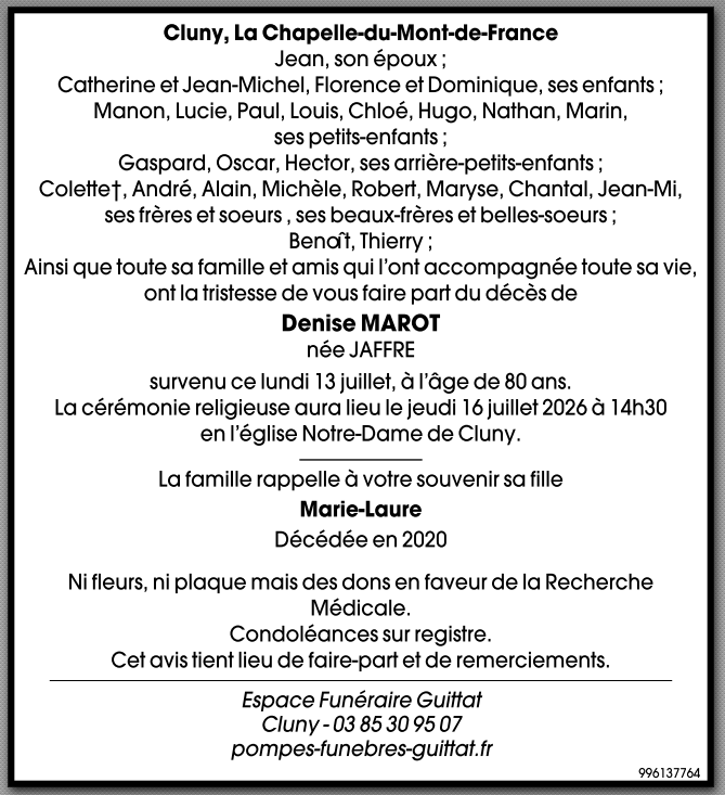 Avis de décès