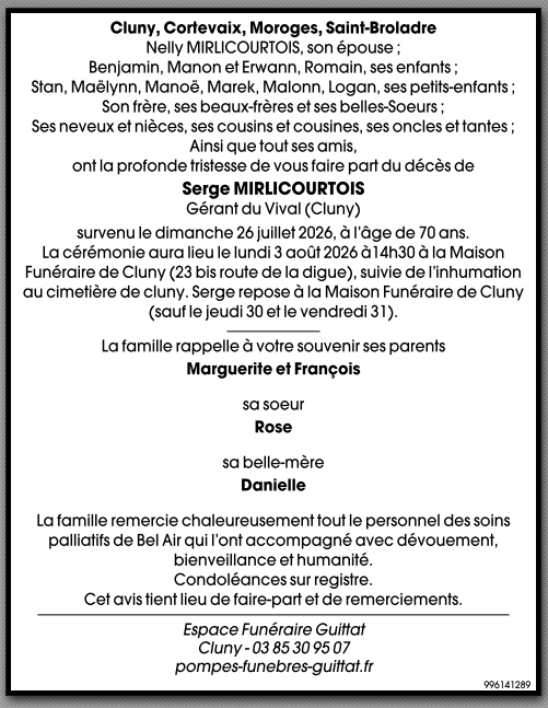 Avis de décès